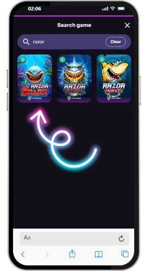 Sökresultat med Razor Shark, Razor Returns och Razor Ways i casinolobby